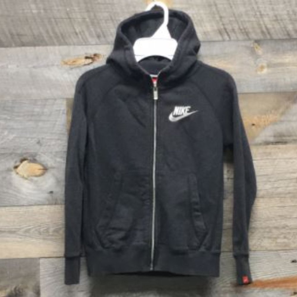 Boy's Nike Full Zip Hoodie Charcoal Gray Size S/7